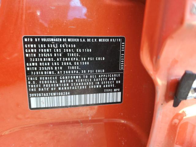 3VV2B7AX7KM108284 Volkswagen TIGUAN SE