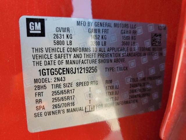 1GTG5CEN8J1219256 GMC CANYON SLE