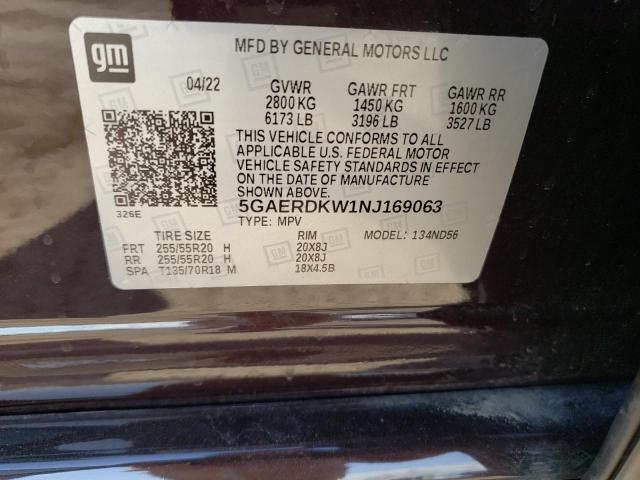 5GAERDKW1NJ169063 Buick Enclave Avenir