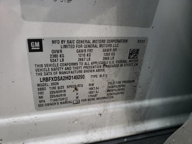 LRBFXDSA2HD149290 Buick Envision Essence