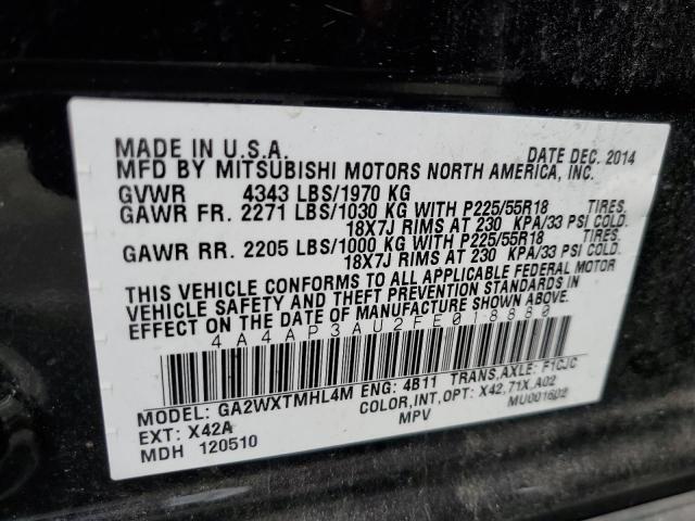 4A4AP3AU2FE018880 Mitsubishi Outlander Sport Es