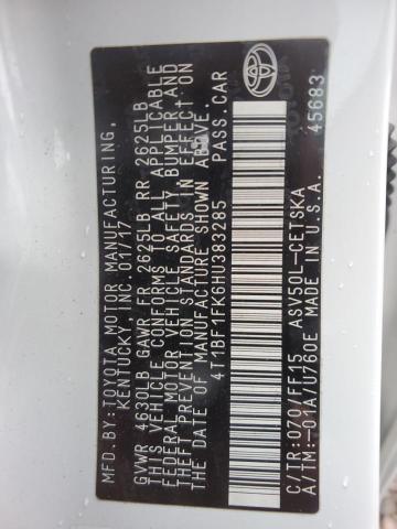 4T1BF1FK6HU383285 Toyota CAMRY LE