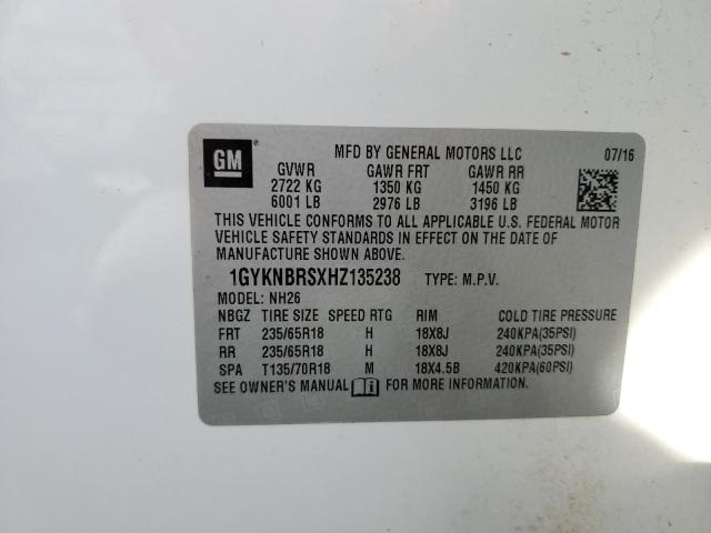 1GYKNBRSXHZ135238 Cadillac XT5 LUXURY