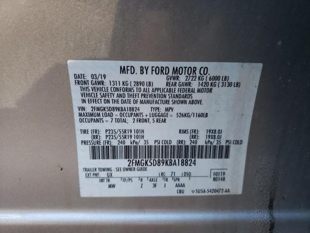 2FMGK5D89KBA18824 Ford Flex Limited
