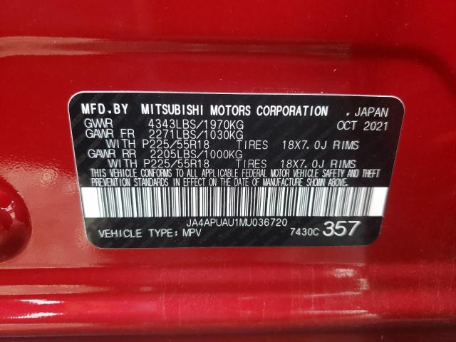 JA4APUAU1MU036720 Mitsubishi Outlander Sport Es