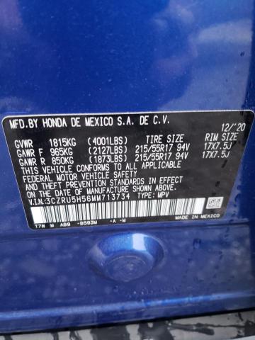 3CZRU5H56MM713734 Honda HR-V EX