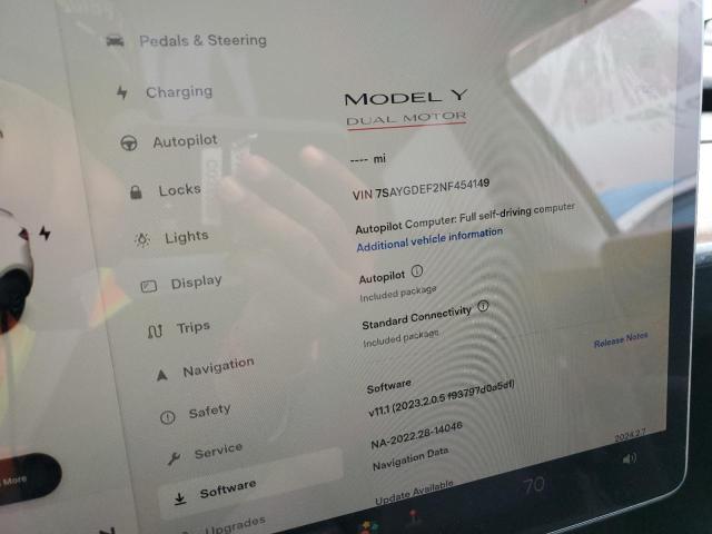 7SAYGDEF2NF454149 Tesla Model Y