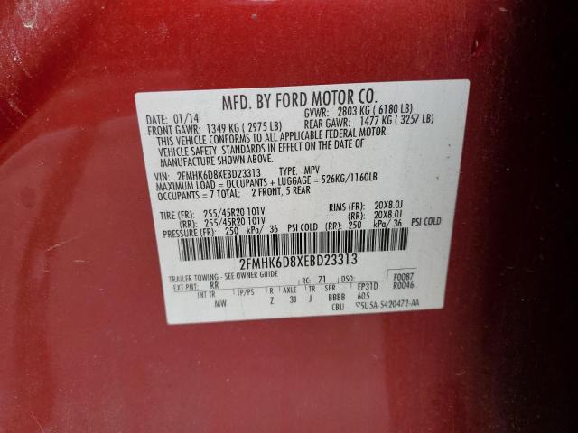 2FMHK6D8XEBD23313 Ford Flex Limited