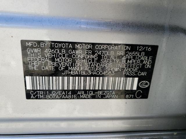 JTHBA1BL3HA004583 Lexus Gs 200t Base