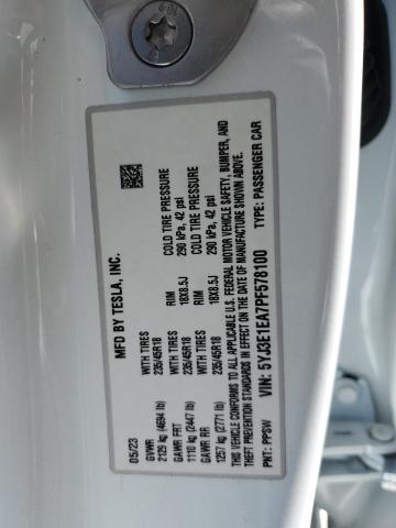 5YJ3E1EA7PF578100 Tesla MODEL 3