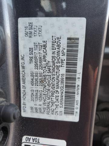 5J6RM4H43GL089916 Honda CR-V SE