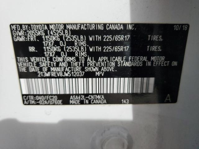 2T3WFREV8JW512037 Toyota Rav4 Adventure