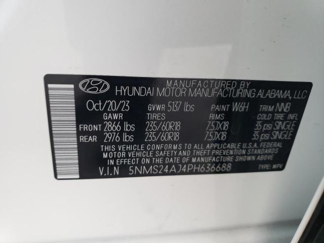 5NMS24AJ4PH636688 Hyundai Santa Fe Sel