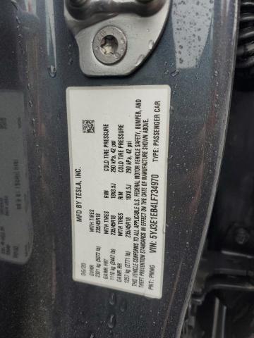 5YJ3E1EB4LF734970 Tesla MODEL 3