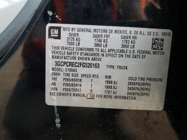 3GCPCREC2FG526163 Chevrolet Silverado C1500 Lt