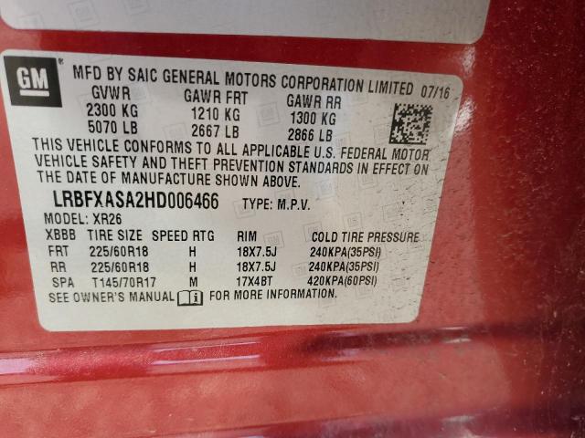 LRBFXASA2HD006466 Buick Envision Preferred