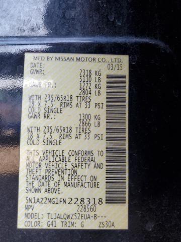 5N1AZ2MG1FN228318 Nissan MURANO S