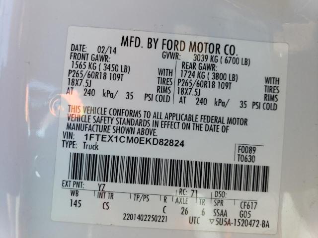 1FTEX1CM0EKD82824 Ford F150 Super Cab