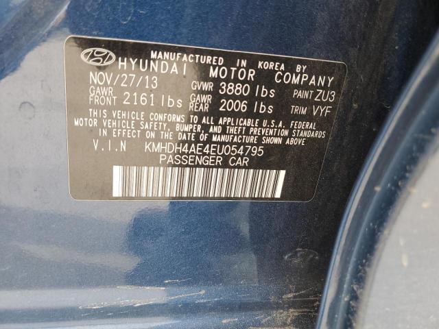 KMHDH4AE4EU054795 Hyundai ELANTRA SE