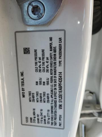 5YJ3E1EA6PF435414 Tesla MODEL 3