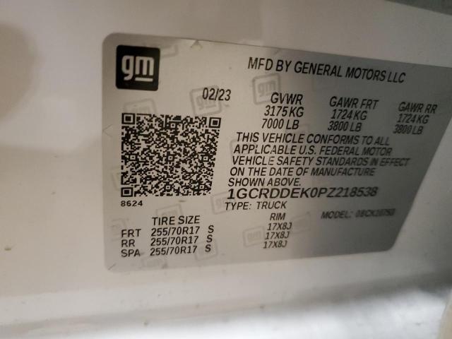 1GCRDDEK0PZ218538 Chevrolet Silverado K1500 Lt