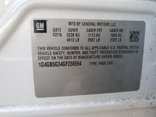 1G4GB5G34GF236594 Buick Lacrosse