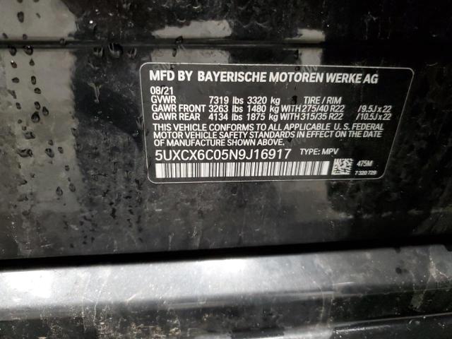 5UXCX6C05N9J16917 BMW X7 M50i