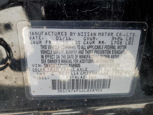 3N1CN7AP1GL858905 Nissan VERSA S