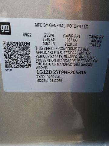 1G1ZD5ST9NF205815 Chevrolet MALIBU LT