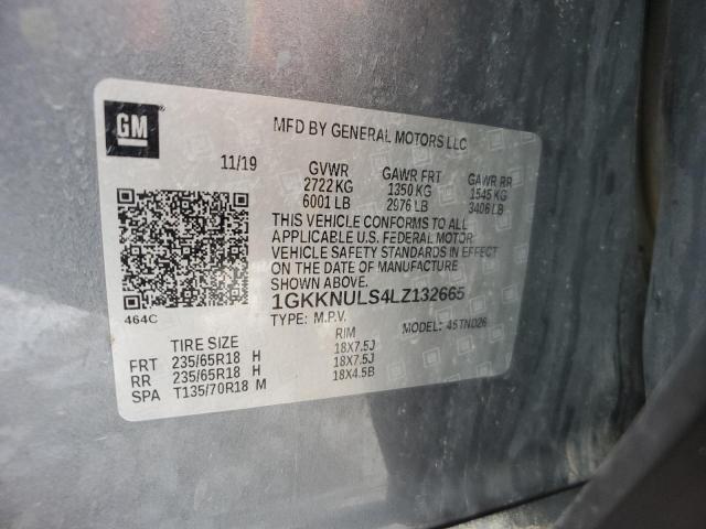 1GKKNULS4LZ132665 GMC ACADIA SLT