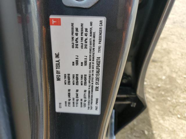 5YJ3E1EA6JF045274 Tesla MODEL 3