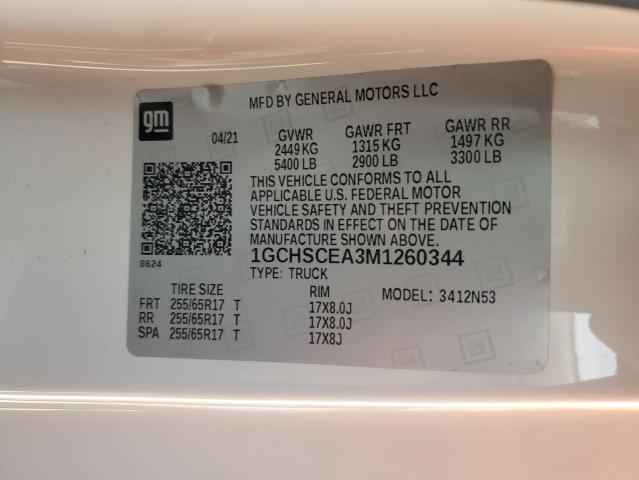 1GCHSCEA3M1260344 Chevrolet Colorado Lt
