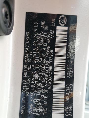 58ADA1C19RU037258 Lexus Es 300h Base