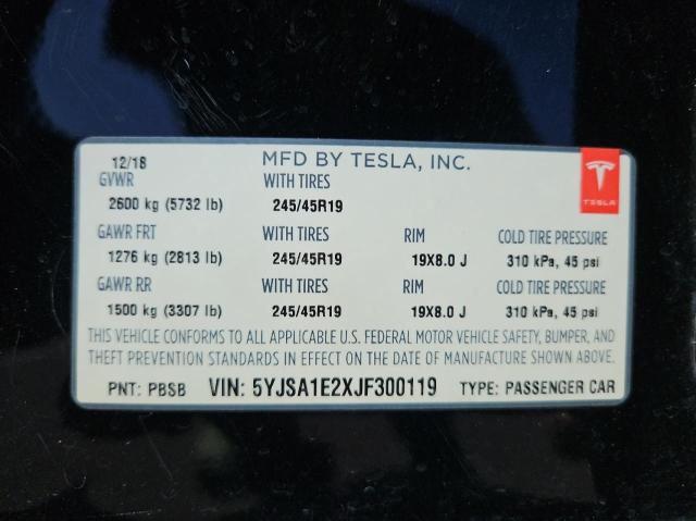 5YJSA1E2XJF300119 Tesla MODEL S