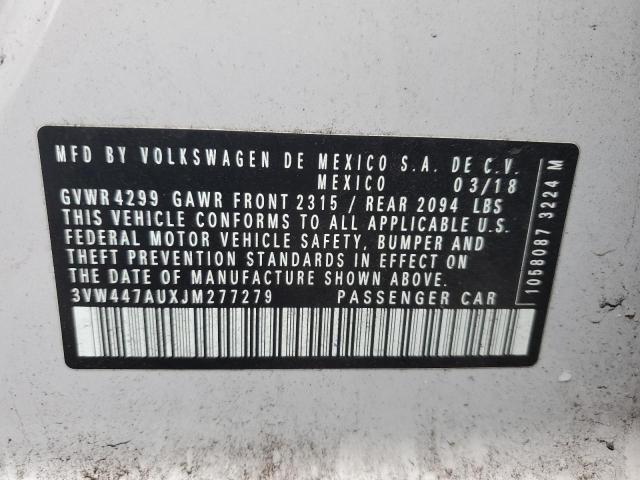 3VW447AUXJM277279 Volkswagen GTI S/SE
