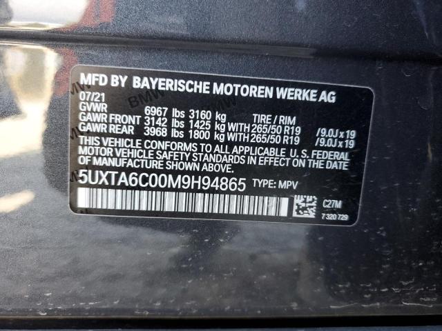 5UXTA6C00M9H94865 BMW X5 Xdrive45e