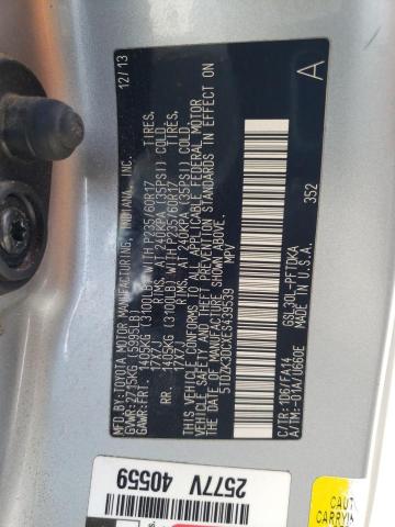 5TDZK3DCXES439539 Toyota Sienna
