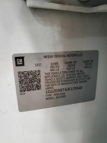 1G1ZD5ST4JF179540 Chevrolet MALIBU LT