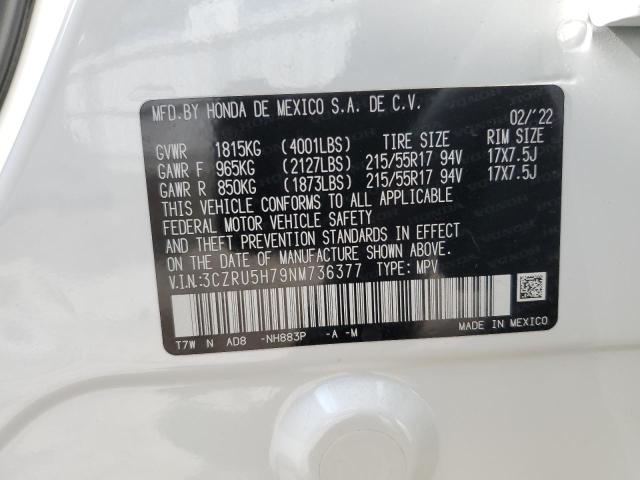3CZRU5H79NM736377 Honda Hr-v Exl