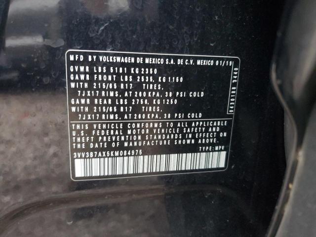 3VV3B7AX5KM084975 Volkswagen TIGUAN SE
