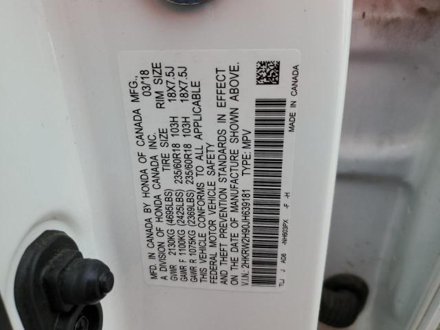 2HKRW2H90JH639181 Honda Cr-v Touring