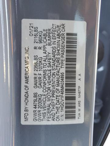1HGCV1F46MA034895 Honda Accord Sport Se