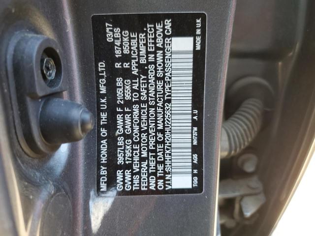 SHHFK7H20HU225632 Honda Civic Lx