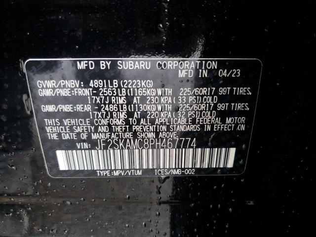 JF2SKAMC8PH467774 Subaru Forester Wilderness