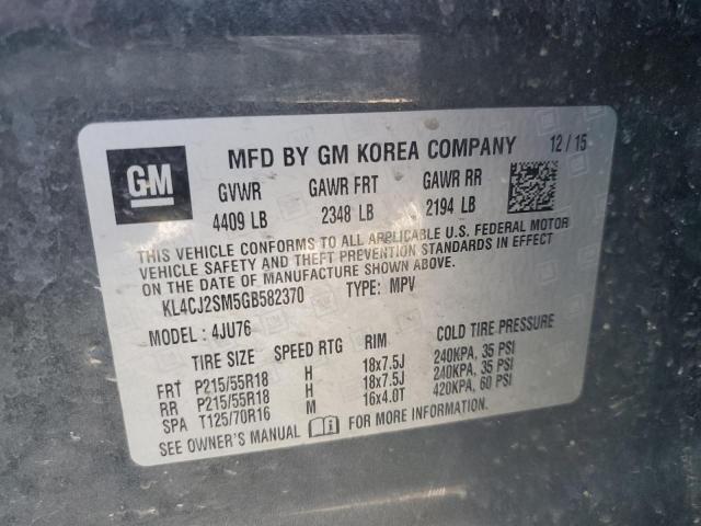 KL4CJ2SM5GB582370 Buick Encore Sport Touring