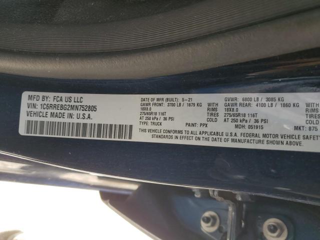 1C6RREBG2MN752805 RAM 1500 Big Horn/lone Star