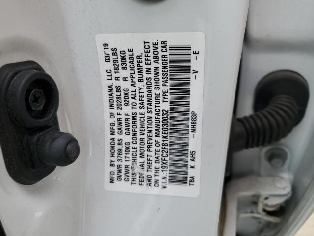 19XFC2F81KE030032 Honda Civic Sport