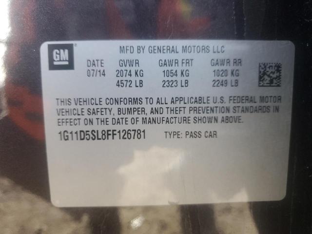 1G11D5SL8FF126781 Chevrolet MALIBU 2LT