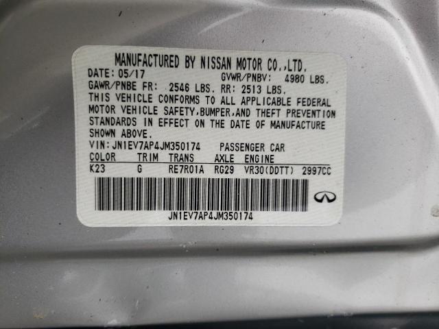 JN1EV7AP4JM350174 Infiniti Q50 LUXE