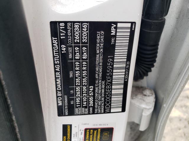 WDC0G5EB7KF559591 Mercedes-Benz Glc 350e